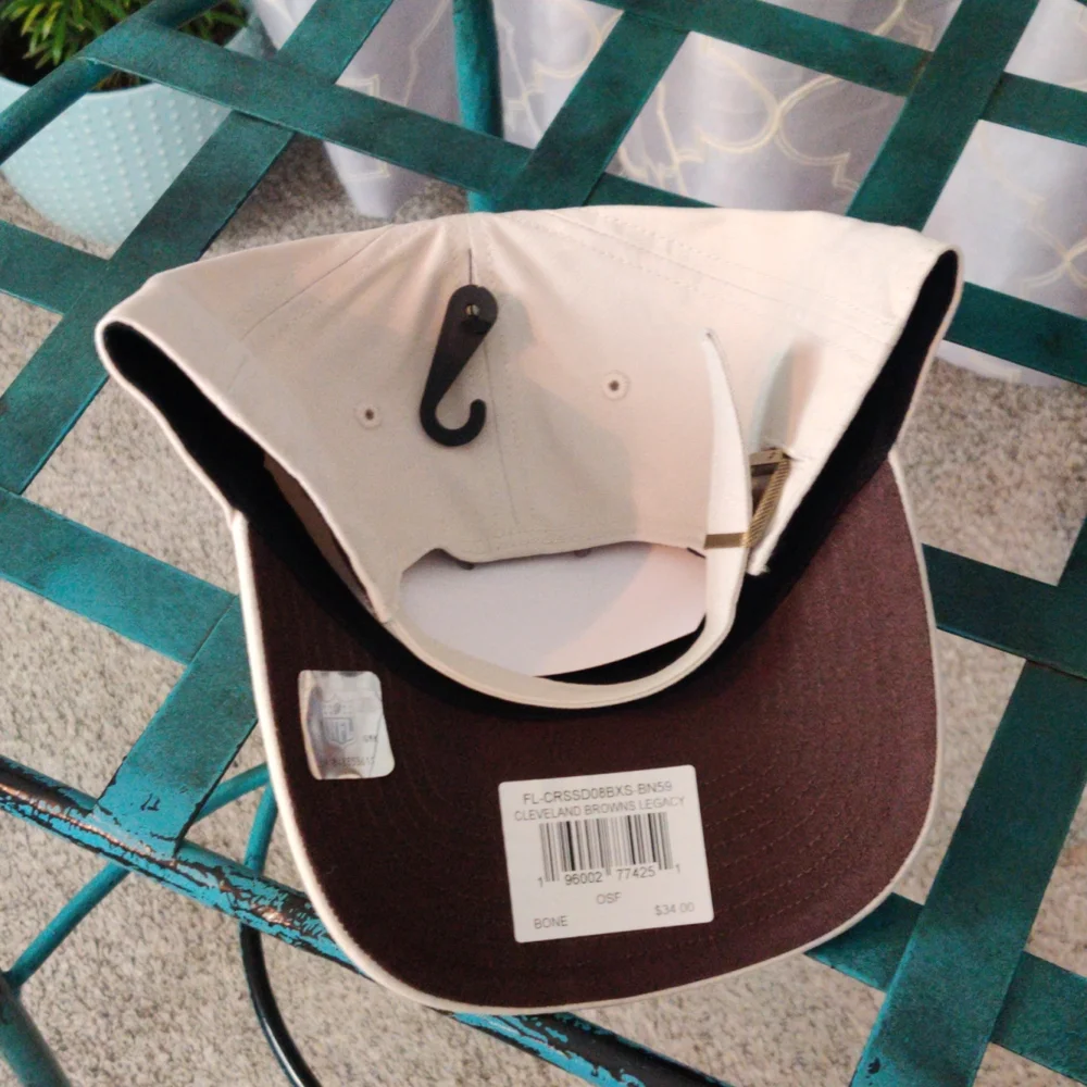 Cleveland Browns Legacy Cap. One Size Fits All, Bone Brown Orange - Picture 3 of 6